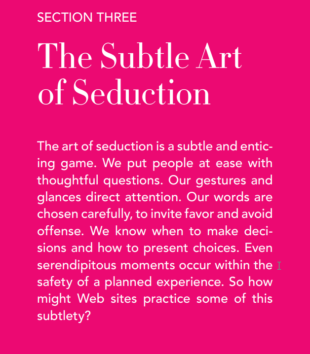 subtle art of seduction